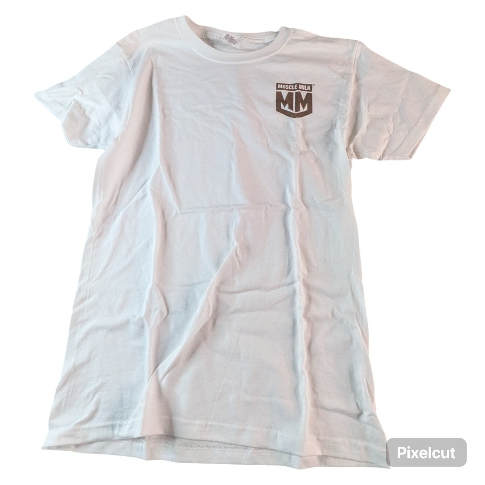 Muscle Milk MM Logo Graphic T-Shirt White Small 4800